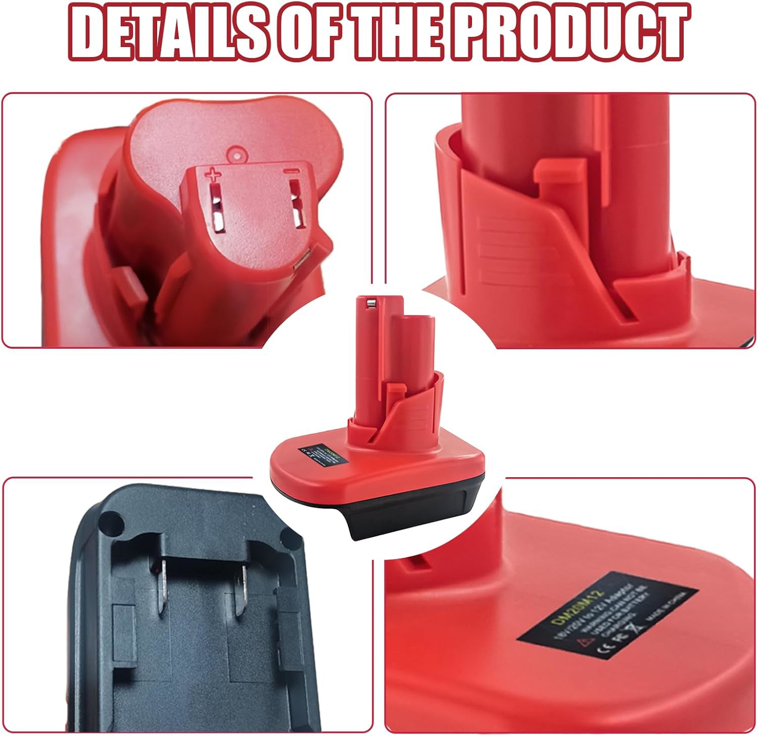 M18 to M12 Battery Adapter 18V to 12V Converter for Power Tools