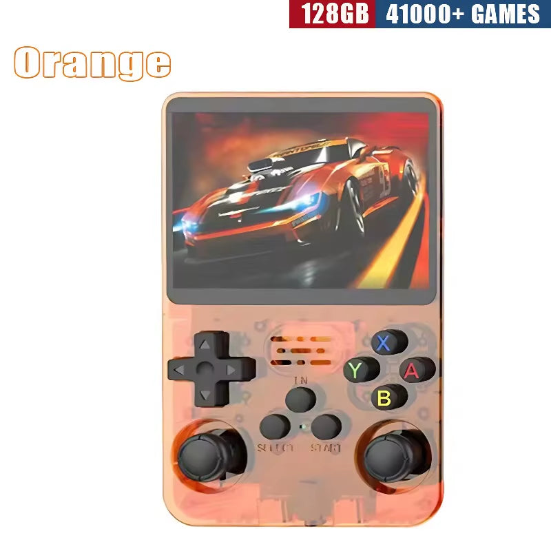 R36S Retro Handheld Game Console - 3.5 Inch IPS Screen, 64GB/128GB/256GB, Portable Gaming Device with Built-In Games