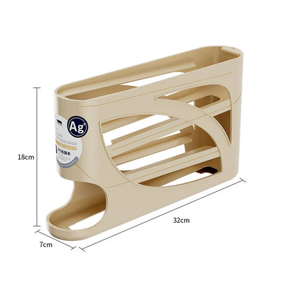 4-Tier Automatic Rolling Egg Rack Refrigerator Egg Storage Container Kitchen Fridge Egg Dispenser Refrigerator Organiser