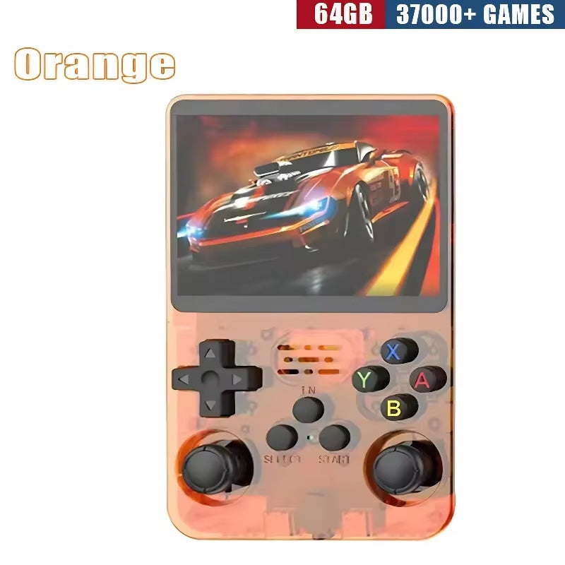 R36S Retro Handheld Game Console - 3.5 Inch IPS Screen, 64GB/128GB/256GB, Portable Gaming Device with Built-In Games