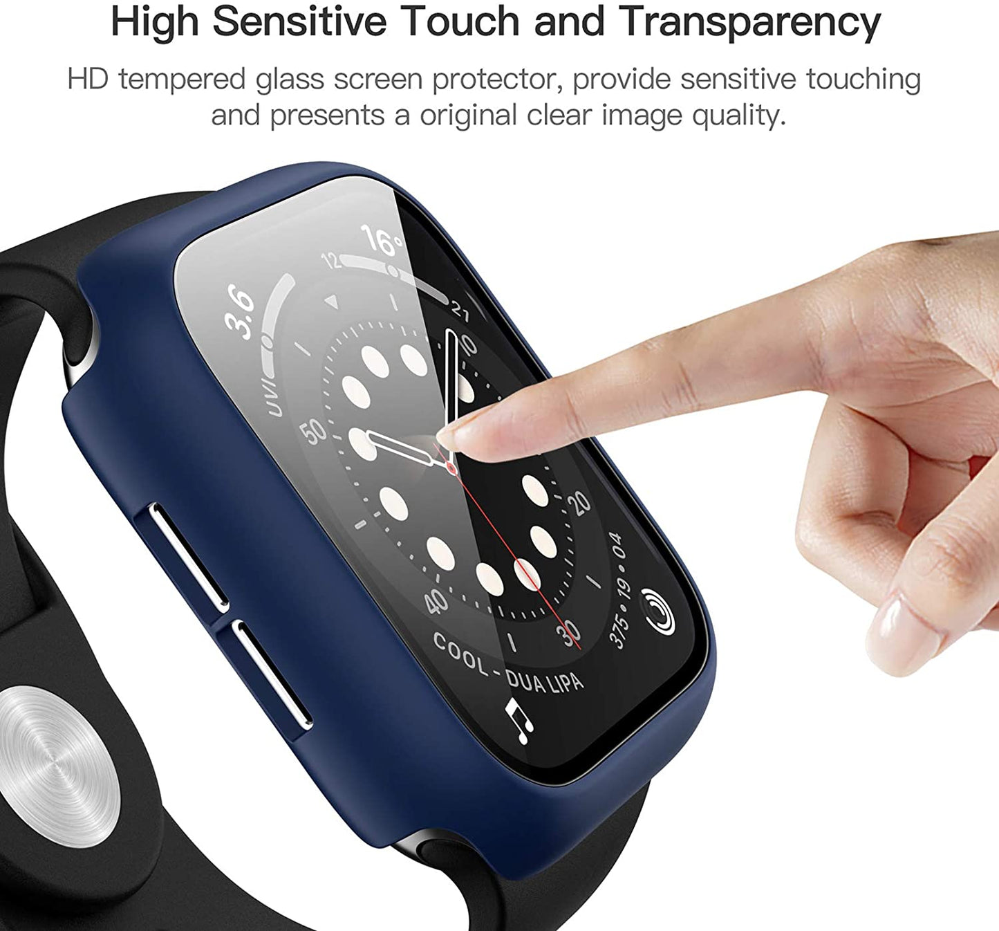 12 Pack Case Compatible for Apple Watch 44Mm Series 6/5/4/SE with Tempered Glass Screen Protector,  Full Hard Ultra-Thin Scratch Resistant Bumper Protective Cover for Iwatch Accessories