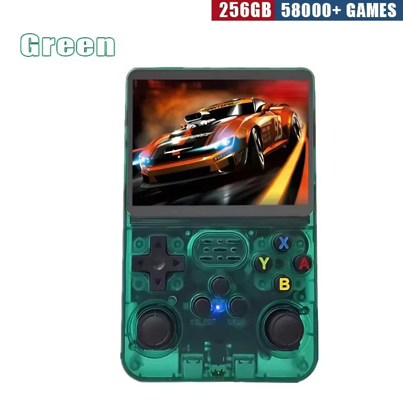 R36S Retro Handheld Game Console - 3.5 Inch IPS Screen, 64GB/128GB/256GB, Portable Gaming Device with Built-In Games
